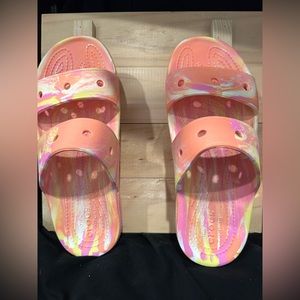 Croc classic sandals. Worn once. Almost NWOT